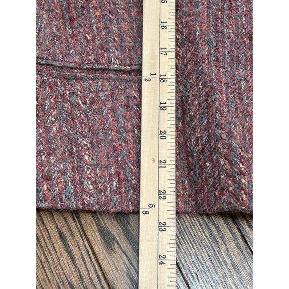 Vtg Lombardi Inc. Womens Purple Mohair Chevron Tweed Blazer & Skirt Suit Size 14 - Picture 14 of 16